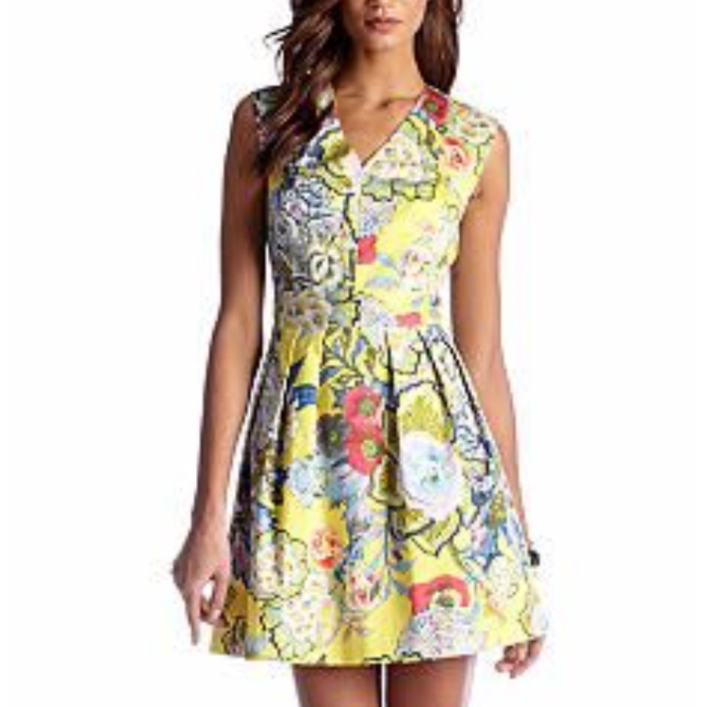 Cynthia Rowley Yellow Prima Floral dress